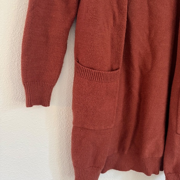 Burnt Orange Cardigan Sweater - Picture 5 of 7